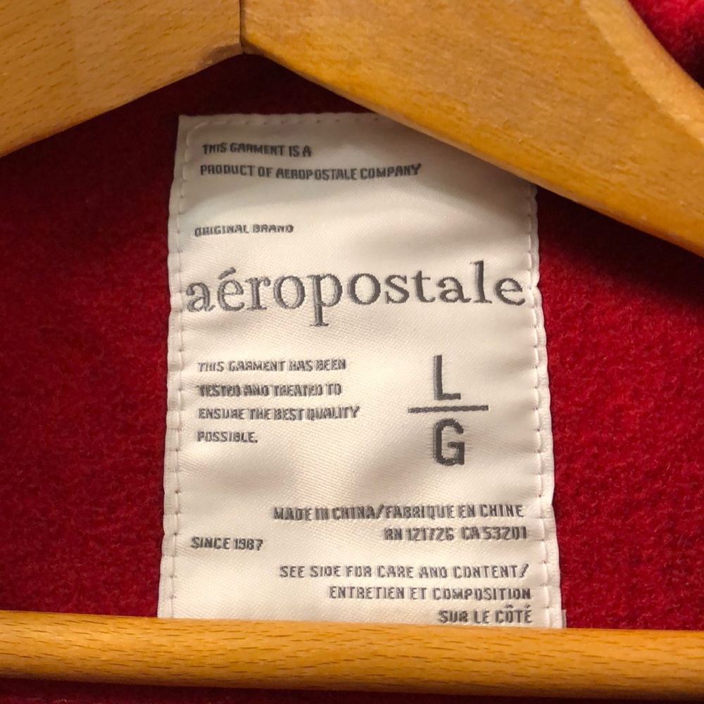 Aeropostale Red Wool Coat Size L - Picture 3 of 9